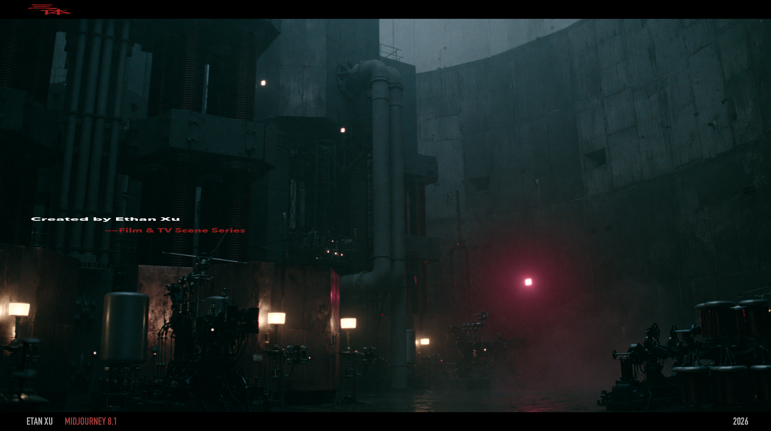 AI Visual Worlds — NIGHT TERMINAL, frame 13
