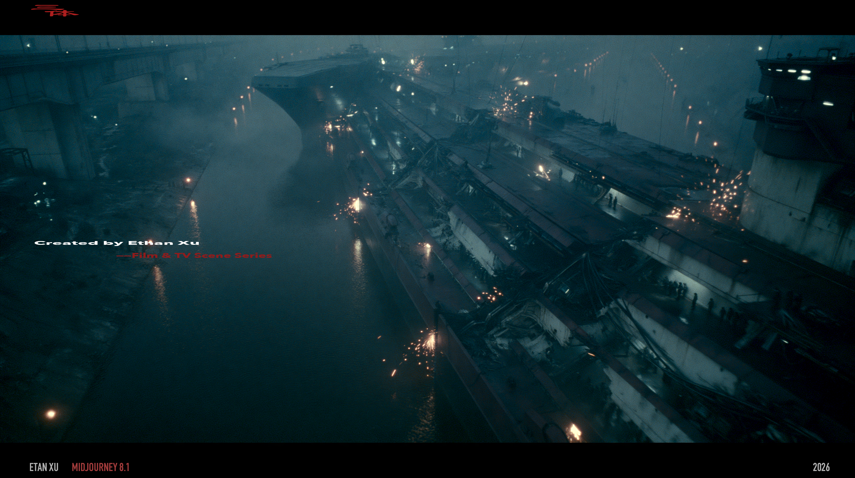 AI Visual Worlds — AERIAL DISTRICT, frame 19
