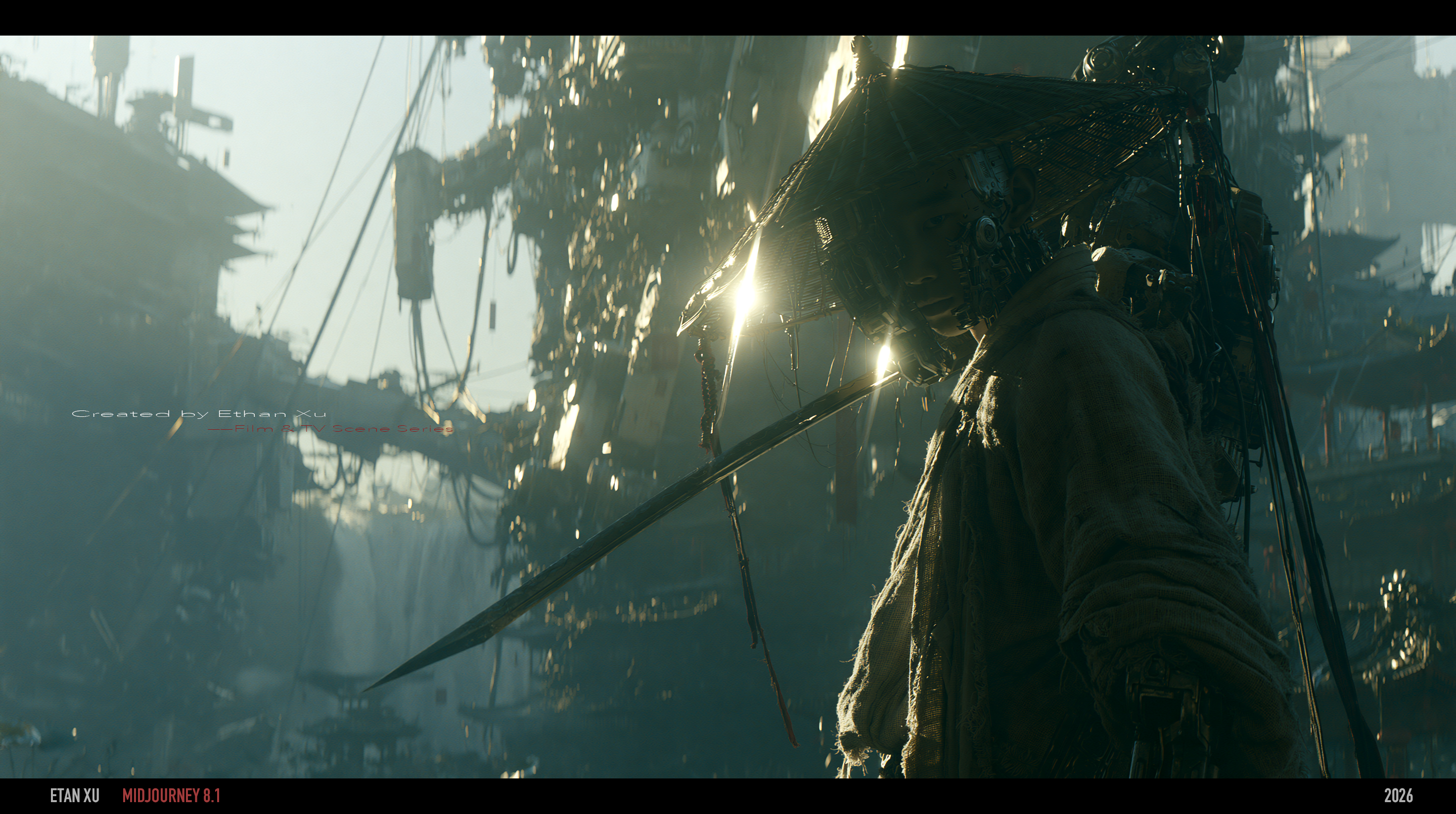 AI Visual Worlds — IRON WAYFARER, frame 30