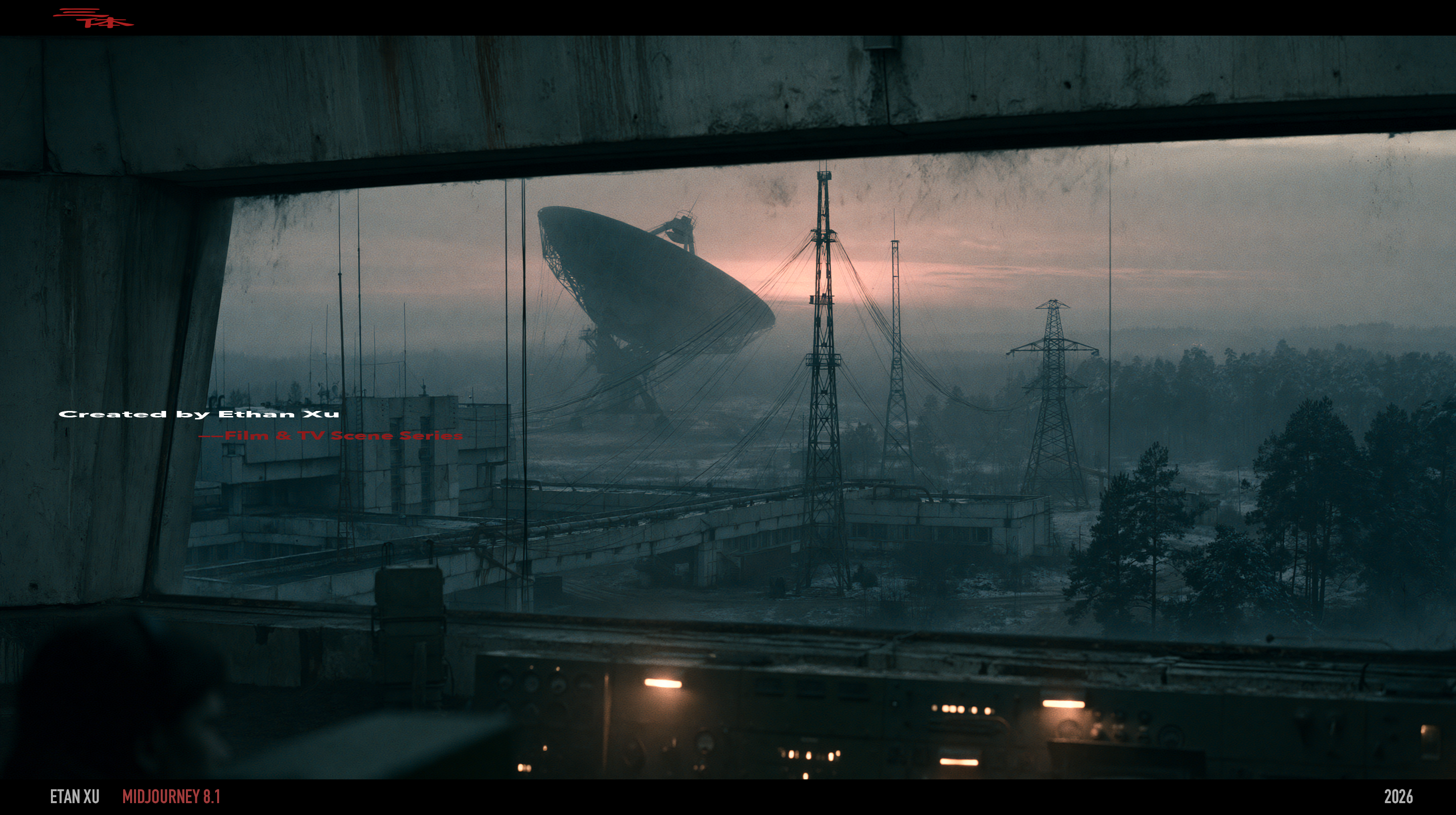 AI Visual Worlds — DISTANT MONUMENTS, frame 08